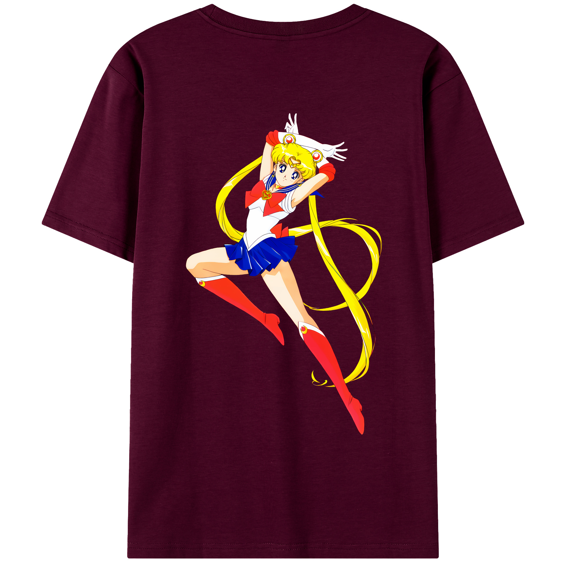 （画像用） 美少女戦士セーラームーン 月野 うさぎ つきの うさぎ Sailor Moon Tsukino Usagi レディース半袖Tシャツ(バックプリント)